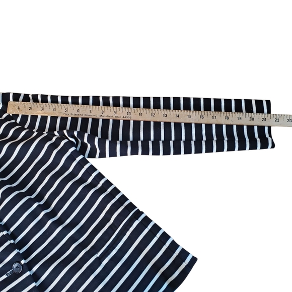 a new day Black and White Striped Blazer. Cotton Knit. XL. A0012 - Picture 8 of 10